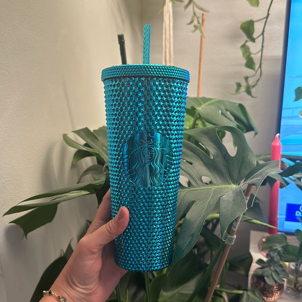 Blue Starbucks tumbler
